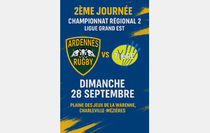 Régionale 2 - Journée 2 : Ardennes Rugby vs TYGRE